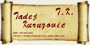 Tadej Kuruzović vizit kartica